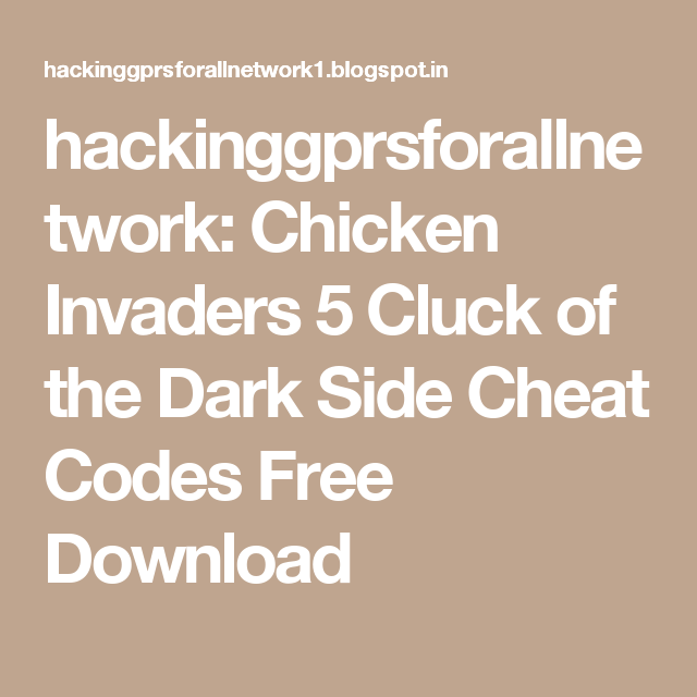 chicken invaders 3 cheat codes